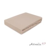 Sheet with elastic band, colour: Beige 018 - 100% cotton