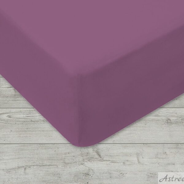 Stretch bed sheet made of 100% cotton (knitted fabric) Color Violet