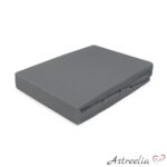 Sheet with elastic band, colour: Dark gray 037 - 100% cotton