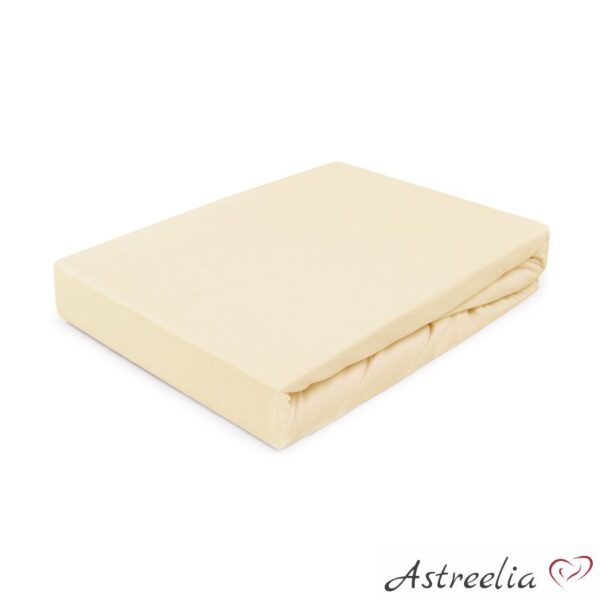 Sheet with elastic band, colour: Cream 019 - 100% cotton