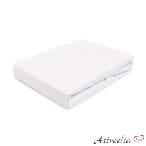 Sheet with elastic band, colour: white - 100% cotton