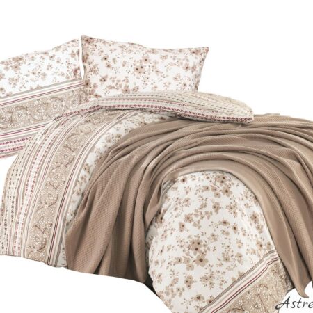 Puuvillane voodipesukomplekt 200×220 cm, 3-osaline “Lucinda Coffee”