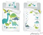 Double-sided Mayamoo bamboo Happy Dino 3948_A children's bedding set, 100x135 cm + 40x60 cm.
