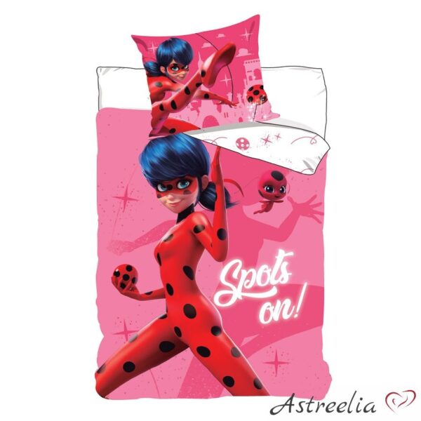 100% cotton kids' bedding "Miraculous" with dimensions 150x210 cm