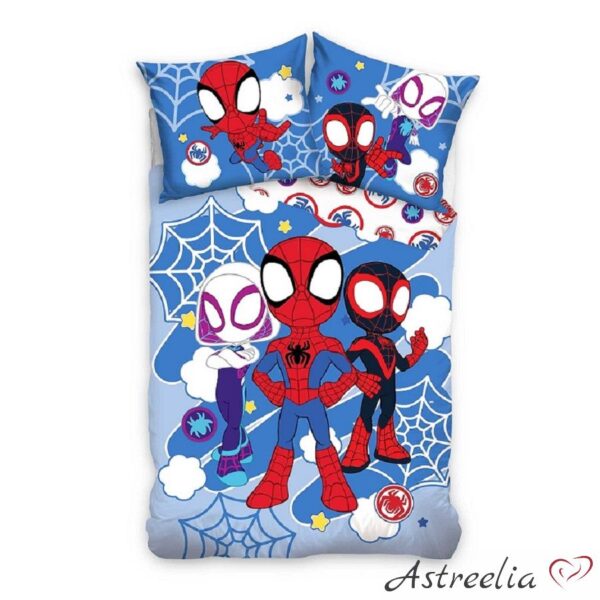 Детское постельное белье Человек паук и друзья - уют и веселье (150x210 см)