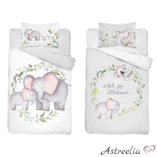 Mayamoo children's bedding set "The Elephants" is made from bamboo and measures 100x135 cm.