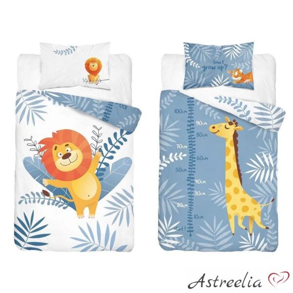 Mayamoo children's bedding set "How Grow Up?" is made from 100% cotton, measuring 100x135 cm.