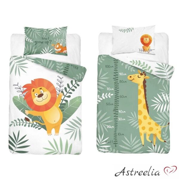 Mayamoo children's bedding set "How Grow Up 2?" is made from 100% cotton, measuring 100x135 cm.