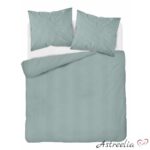 Elegant Satin Stripe bed linen set, size 220x200 cm, color Mint, material 100% cotton-jacquard, with two pillowcases measuring 70x80 cm.