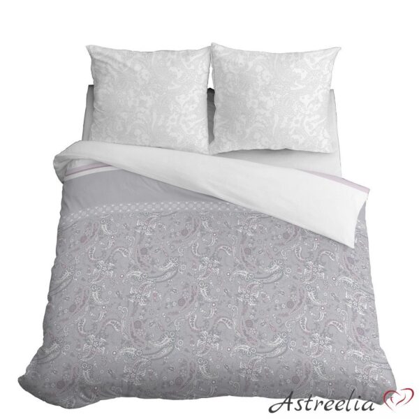 "Summer Breeze" 100% cotton satin bedding set, sized 220x200 cm, available at Astreelia online store.