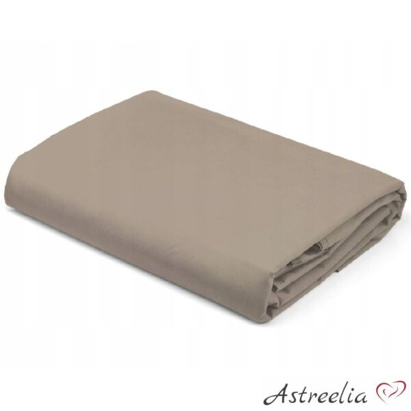 Taupe colour satin fitted sheet