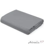 Grey colour satin fitted sheet