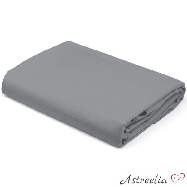 Grey colour satin fitted sheet