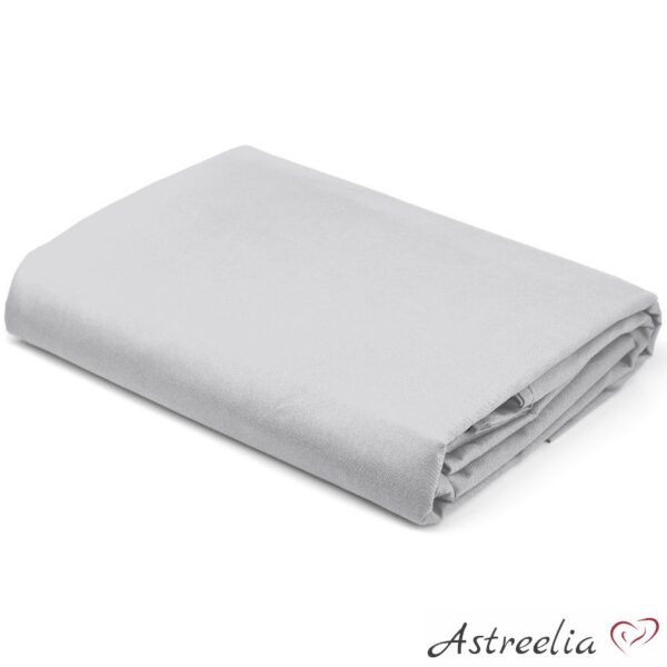 Silver colour satin fitted sheet