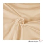 Light beige satin sheet, 200x220 cm