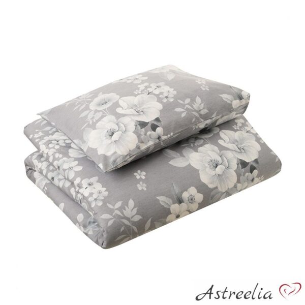 Bedding set "Belle grey" made of 100% cotton, size 200x210 cm.