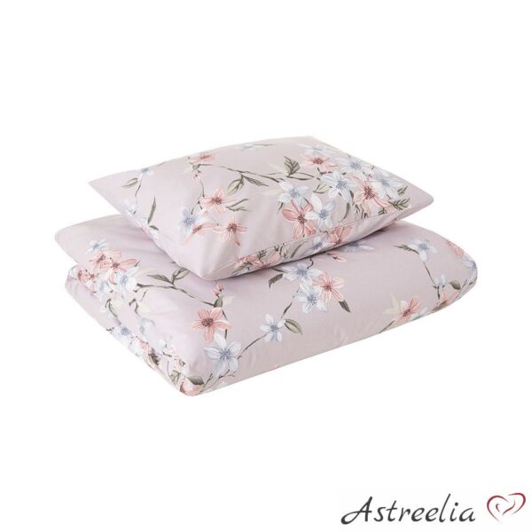 "Blossom grey" bedding set 200x210 cm, 100% cotton