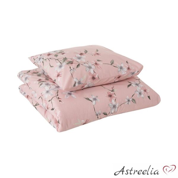 "Blossom pink" bedding set 200x210 cm, 100% cotton