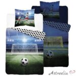 "Football pitch" bedding set with a glowing football field, size 140x200 cm.