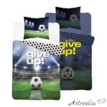 Children's bedding "Never give up", glowing in the dark, 140x200 cm, 100% cotton, product photo for Astreelia online store.