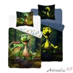 "Super Dino" glowing children's bedding, 140x200 cm, 100% cotton