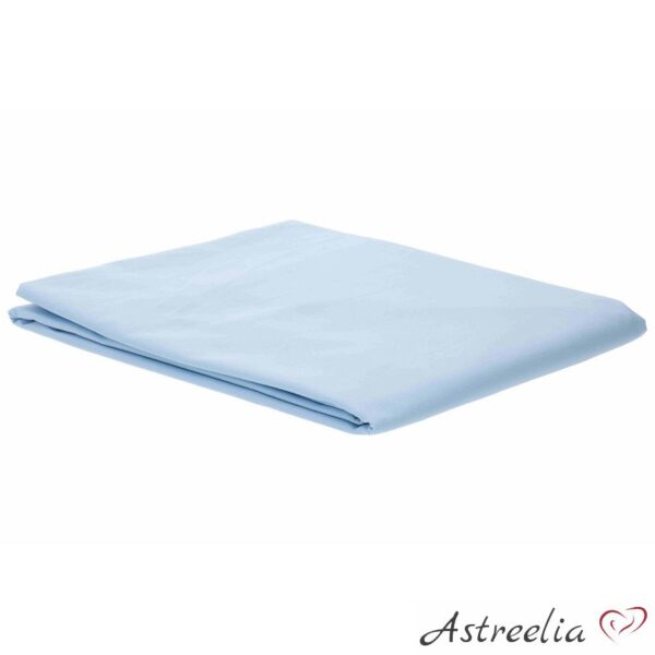 Light blue bed sheet, 100% cotton