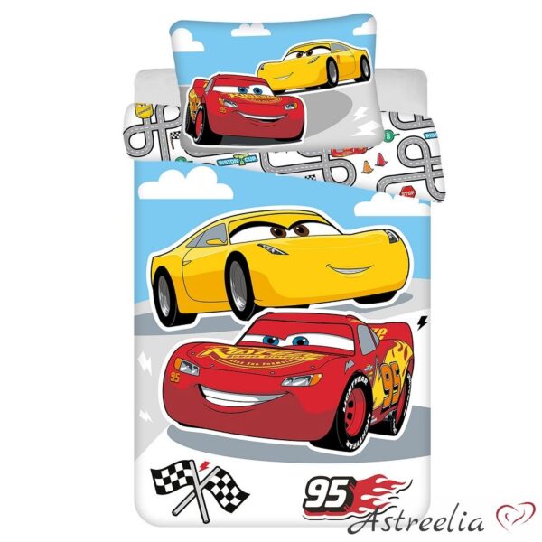 Bed set 100x135 cm. - Cars "Road", 100% cotton