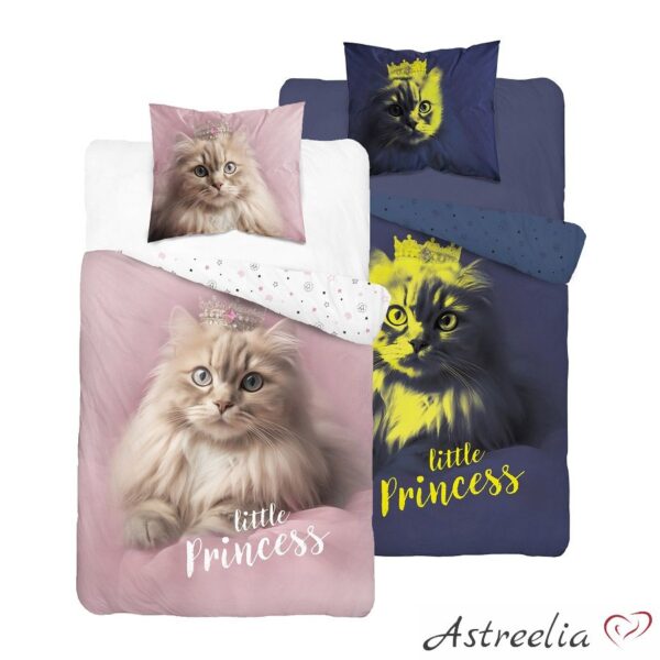 Children's bedding set "Little Princess," glows in the dark, 140x200 cm, 100% cotton.