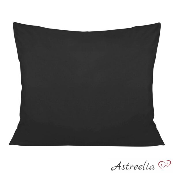 Satin pillowcase 50x70 cm. Colour: Black 040