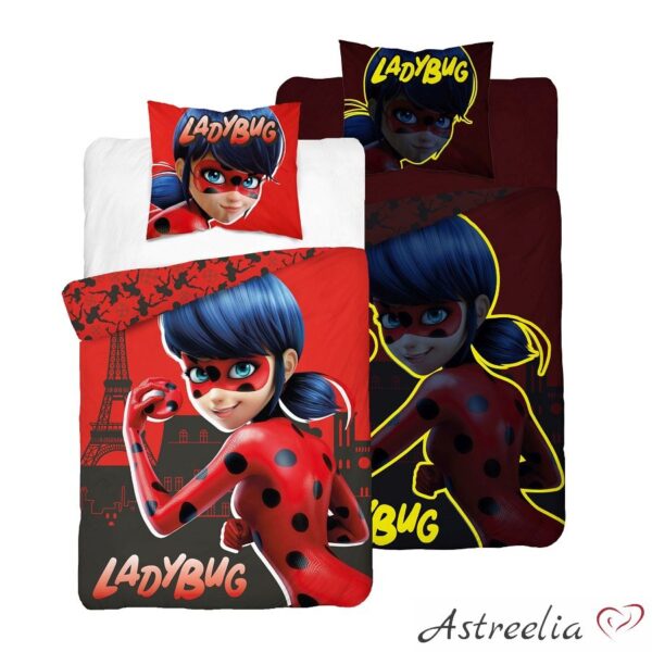 Kids bedding set 140x200 cm "Ladybug", glows in the dark