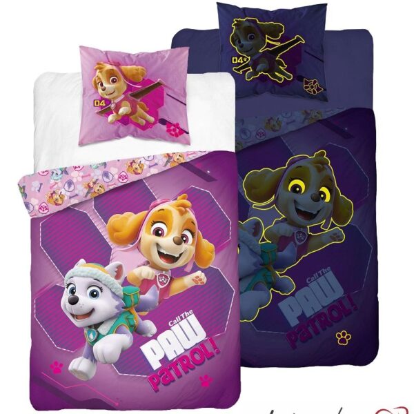 Pimedas helendav 100% puuvillast voodipesu "Kutsu Paw Patrol!", ideaalne lastele.