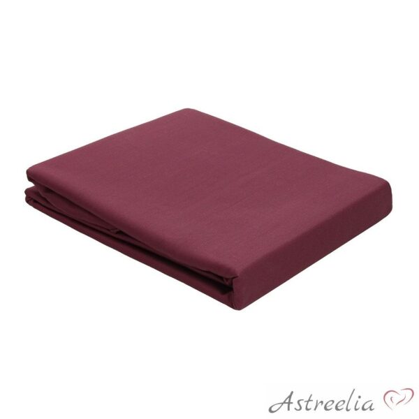 Burgundy satin sheet, 240x260 cm