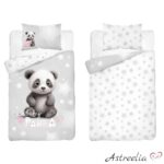 "Baby Panda" 100% cotton bedding set, size 100x135 cm, Mayamoo, Astreelia