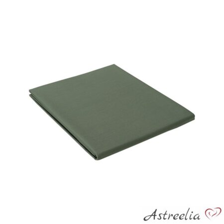 Satin fitted sheet Aspen green