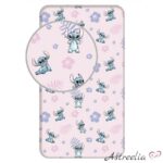 kummiga voodilina lastele 90x200 cm Lilo and Stitch Pink