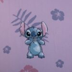 Cotton Fitted Sheet 90×200 cm. - Lilo and Stitch Pink - Image 3