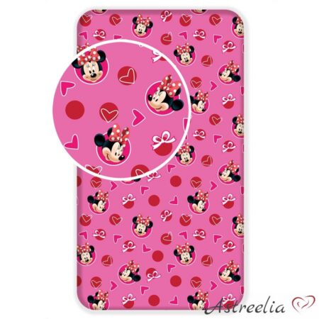kummiga voodilina lastele 90x200 cm Minnie Hearts