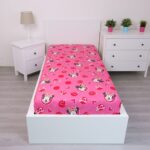 Cotton Fitted Sheet 90×200 cm. - Minnie Hearts 02 - Image 2