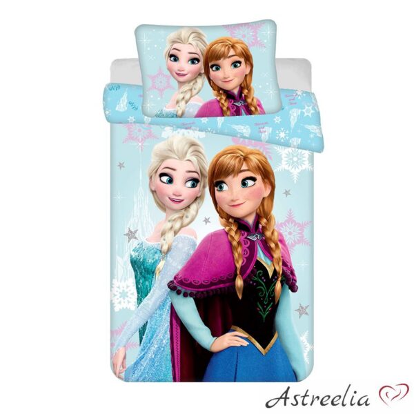 Puuvillane laste voodipesukomplekt Frozen "Sisters" 100x135 cm + 40x60 cm