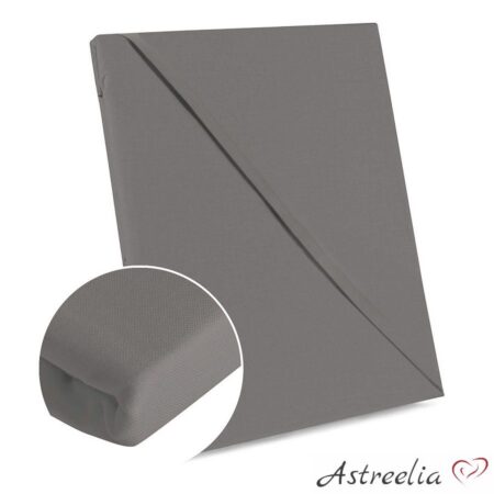 Light-grey cotton bed sheet 160x205 cm.