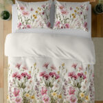 Cotton Satin bedding 220x200 cm. - Wildflowers A - Image 2