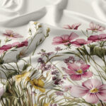 Cotton Satin bedding 220x200 cm. - Wildflowers A - Image 4
