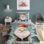 Puuvillane voodipesukomplekt 140x200 cm. - Winter Gnome Wonder - Image 2