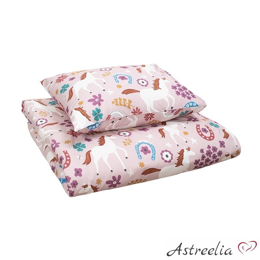 Laste_Voodipesukomplekt_Big horses_Astreelia Children’s bedding set Big horses