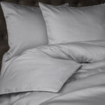 Mako-satiinist voodipesukomplekt 160x200 cm. - Helehall - Image 2