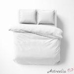 Mako satin bedding set, white