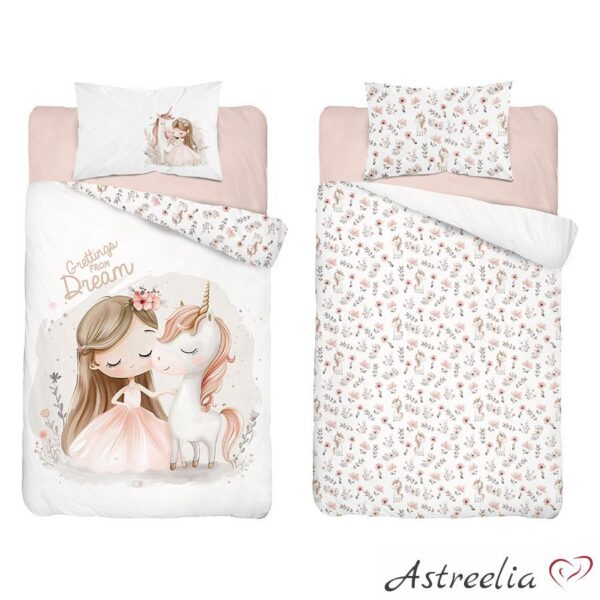 Mayamoo laste voodipesukomplekt 100x135 cm, 100% puuvill, Grettings From Dream A