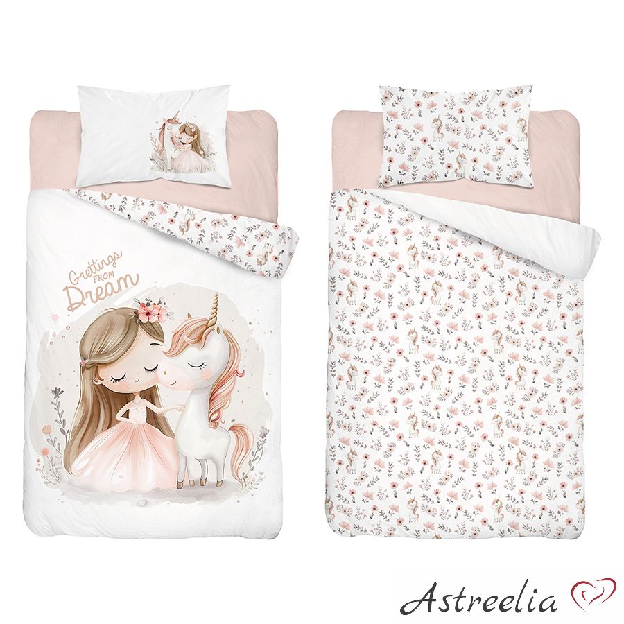 Mayamoo_5570_A Mayamoo laste voodipesukomplekt 100x135 cm, 100% puuvill, Grettings From Dream A