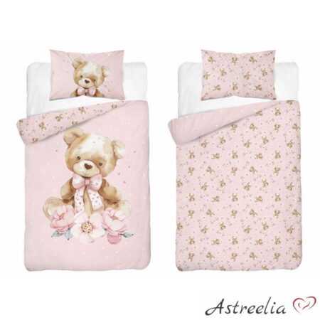 Детский комплект постельного белья Mayamoo 100x135 см, 100% хлопок, Teddy Bear