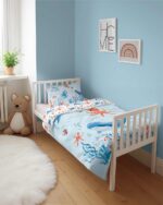 Mayamoo puuvillane laste voodipesukomplekt 100x135 cm. - Little Ocean Word / A - Image 3